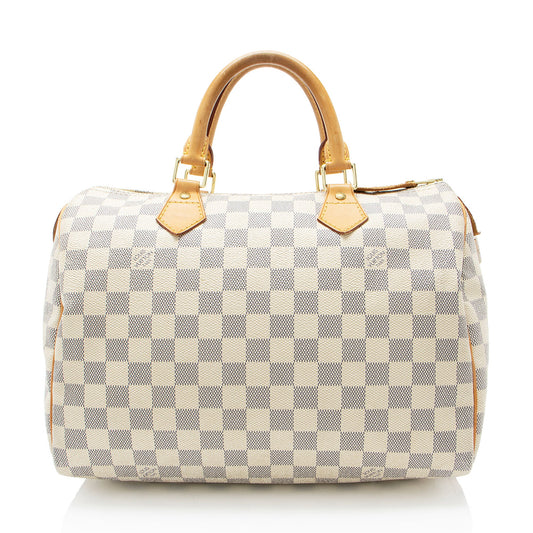 Louis Vuitton Damier Azur Speedy 30 Satchel