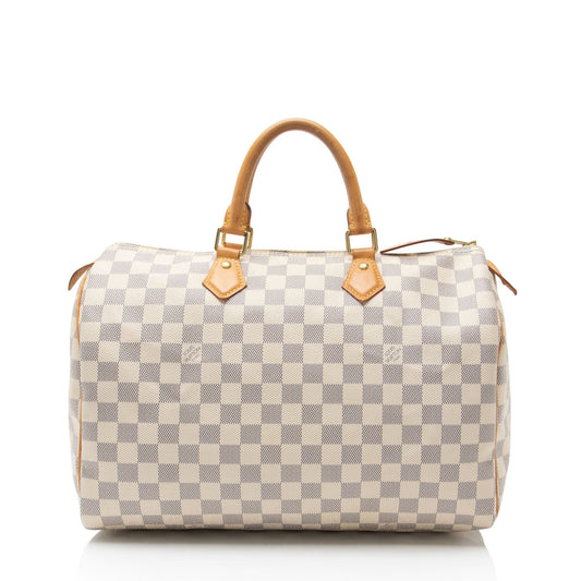 Louis Vuitton Damier Azur Speedy 35 Satchel