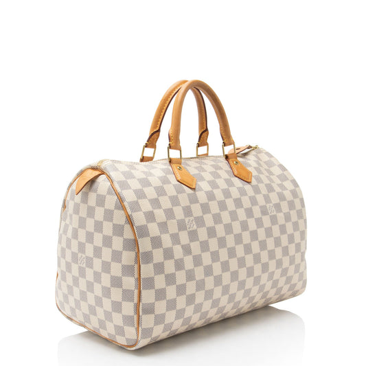 Louis Vuitton Damier Azur Speedy 35 Satchel