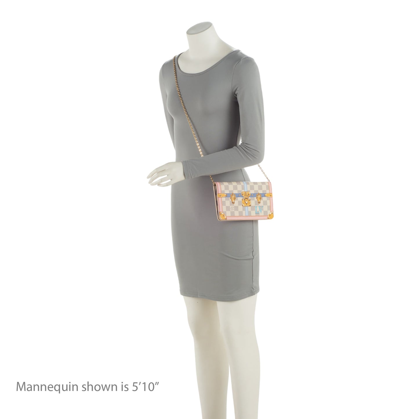 Louis Vuitton Damier Azur Summer Trunk Pochette Weekend Crossbody Bag (SHF-6YST27)