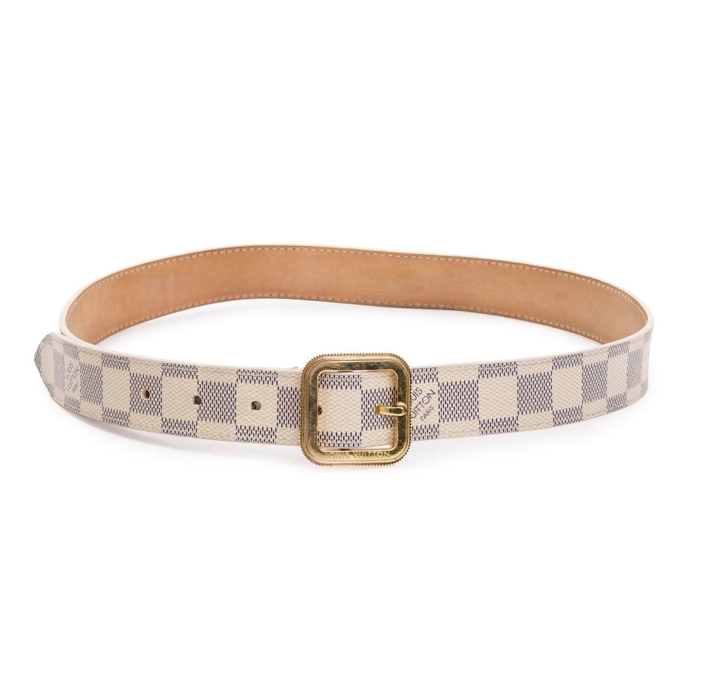 Louis Vuitton Damier Azur Tresor 30MM Belt, Size 85 34