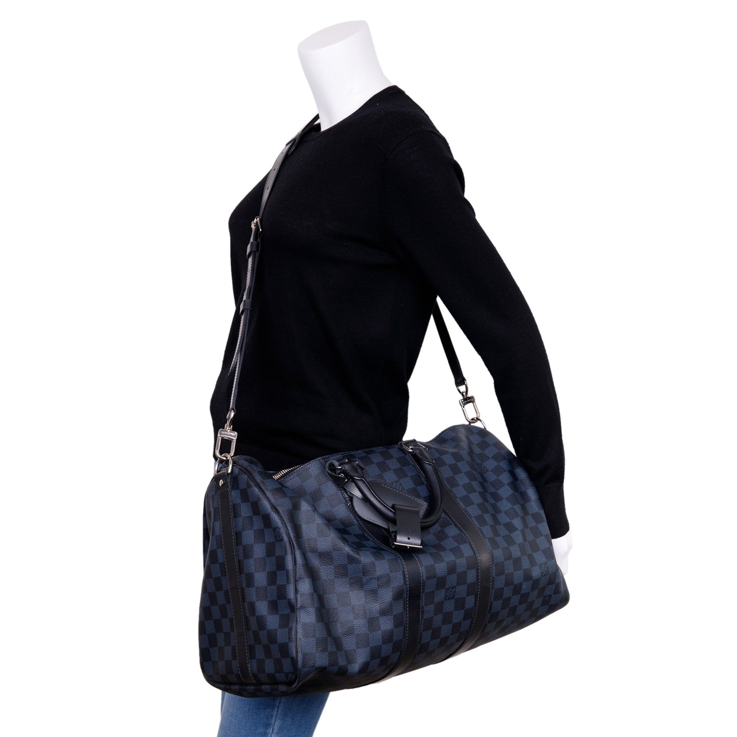 Louis Vuitton Damier Cobalt Keepall Bandouliere 45