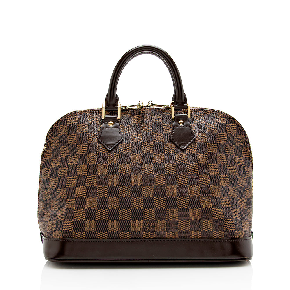 Louis Vuitton Damier Ebene Alma PM Satchel (SHF-16318)