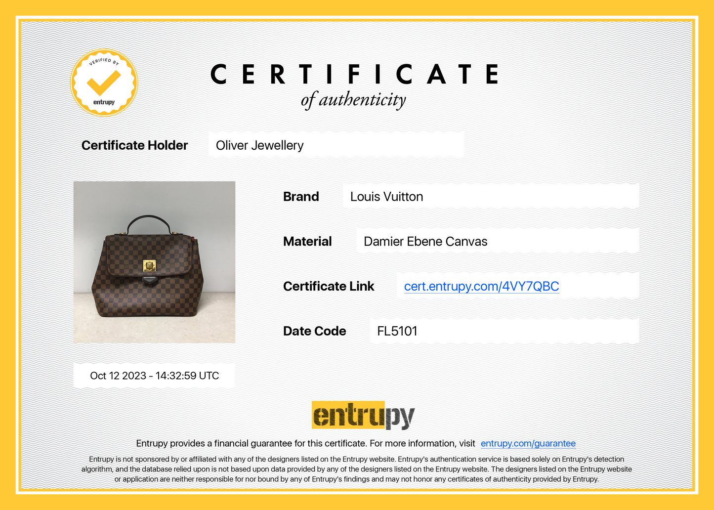 Louis Vuitton Damier Ebene Bergamo GM