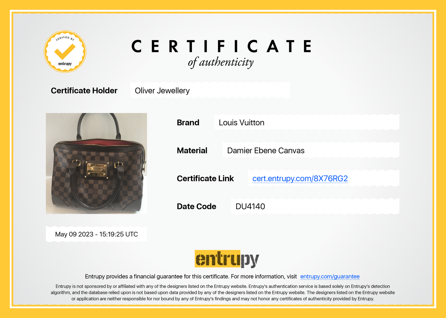 Louis Vuitton Damier Ebene Berkeley
