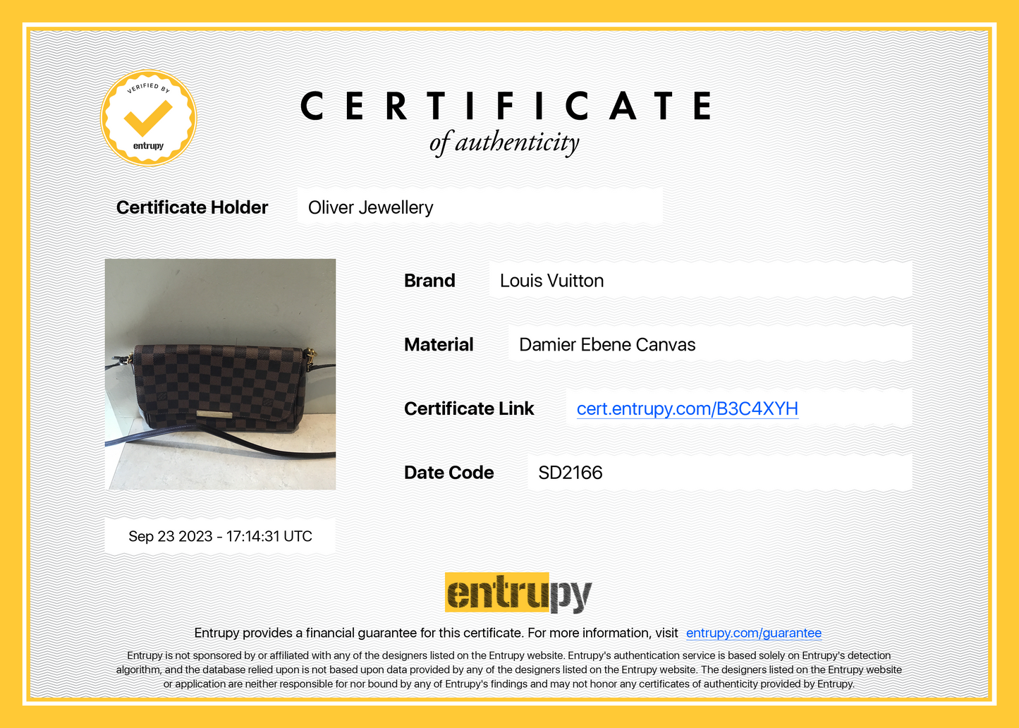 Louis Vuitton Damier Ebene Favorite MM
