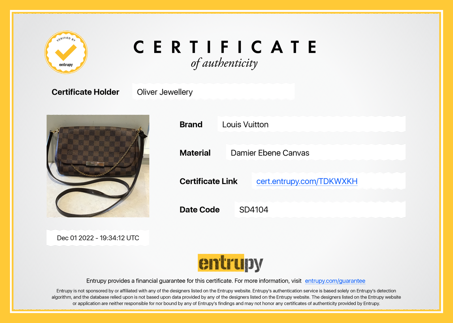 Louis Vuitton Damier Ebene Favorite MM