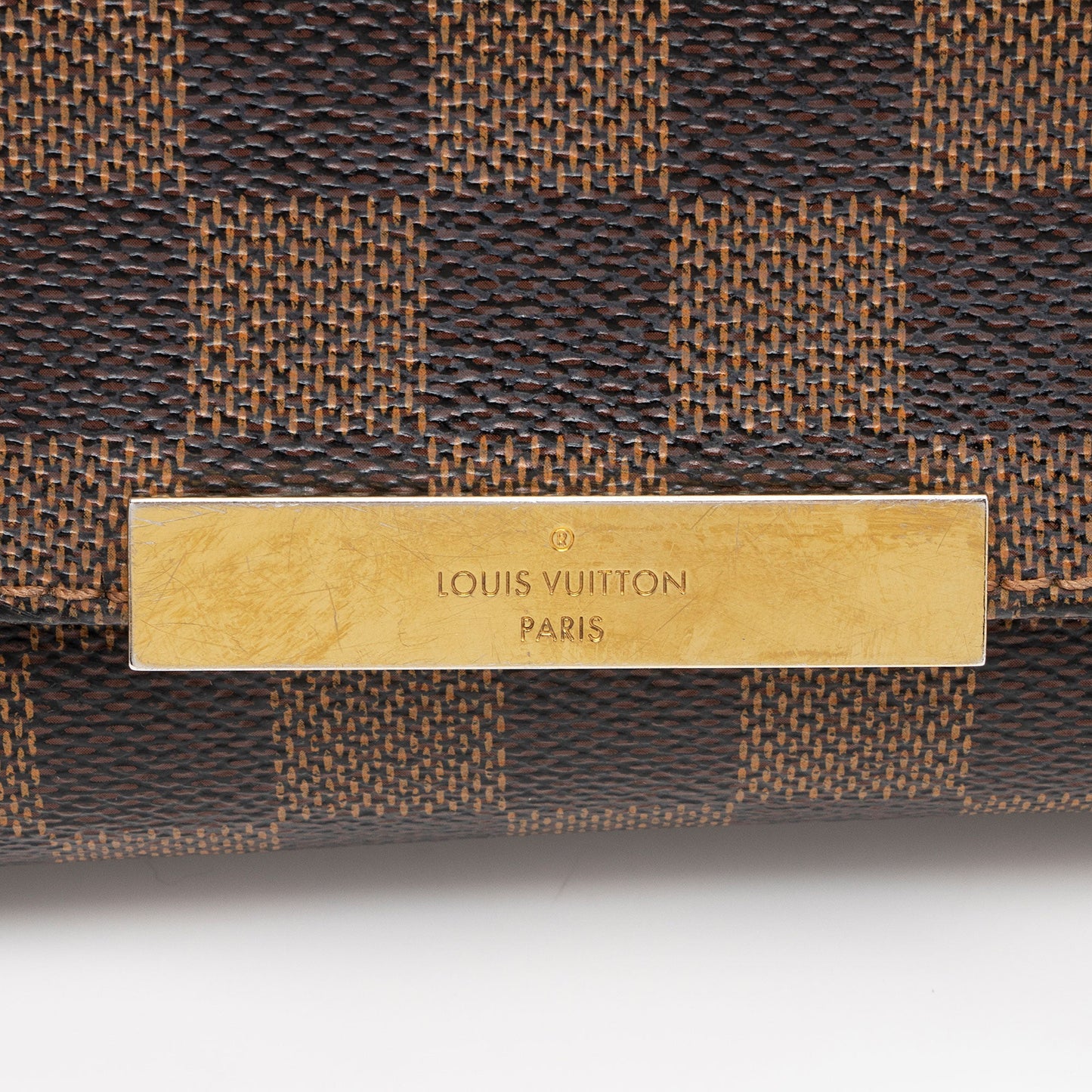 Louis Vuitton Damier Ebene Favorite PM Shoulder Bag (SHF-jGHVW8)