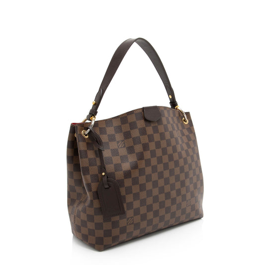 Louis Vuitton Damier Ebene Graceful PM Hobo (SHF-6Lw0vx)