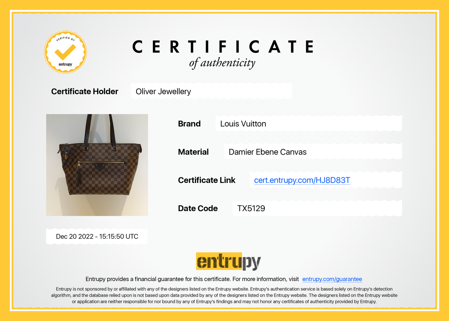 Louis Vuitton Damier Ebene Lena MM