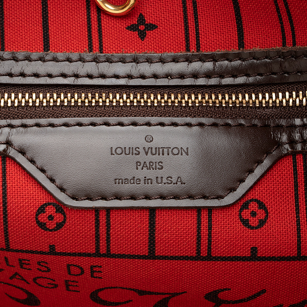Louis Vuitton Damier Ebene Neverfull MM Tote (SHF-20389)
