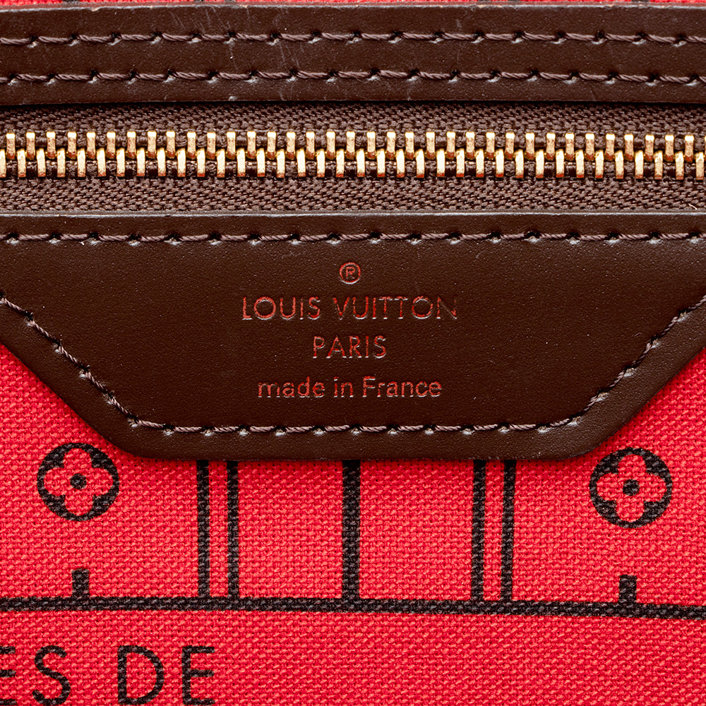 Louis Vuitton Damier Ebene Neverfull MM Tote (SHF-17044)