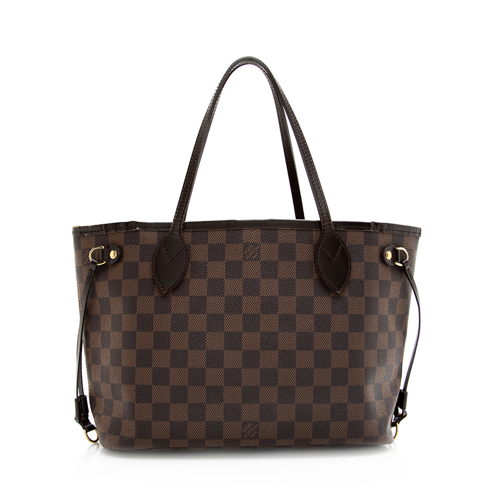 Louis Vuitton Damier Ebene Neverfull PM Tote -  (SHF-19636)