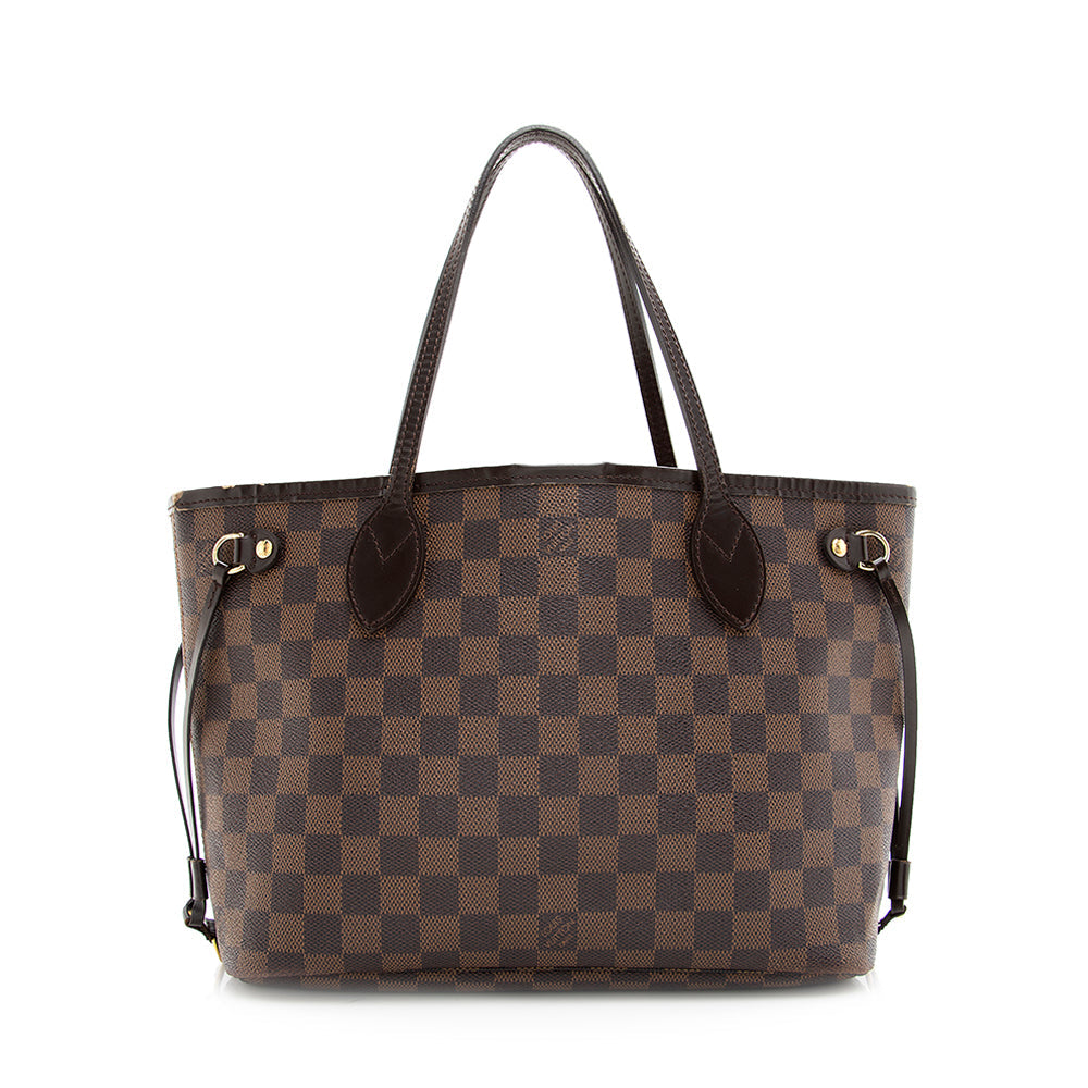 Louis Vuitton Damier Ebene Neverfull PM Tote -  (SHF-19636)