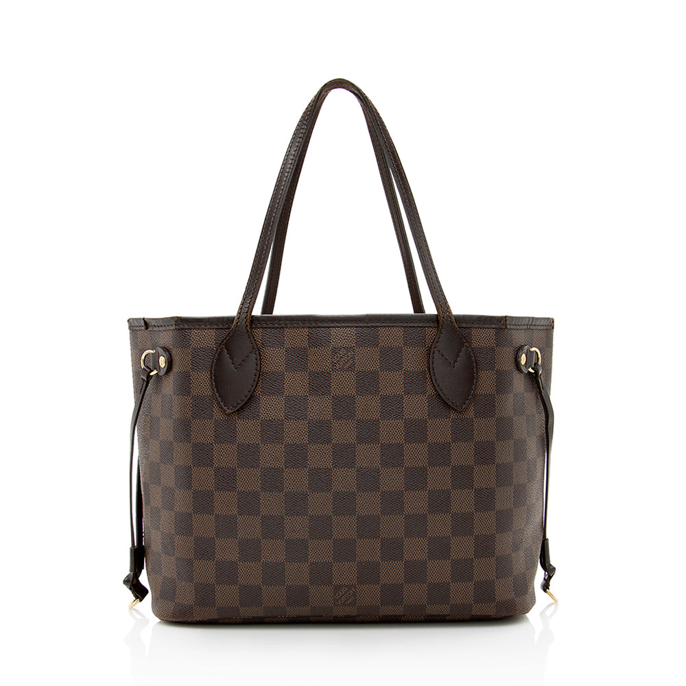 Louis Vuitton Damier Ebene Neverfull PM Tote -  (SHF-19822)