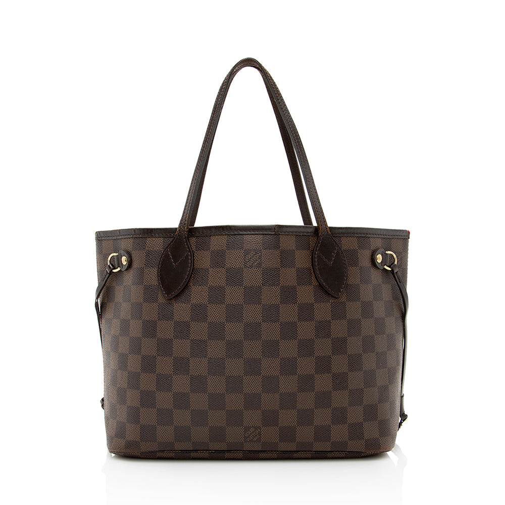 Louis Vuitton Damier Ebene Neverfull PM Tote -  (SHF-19822)