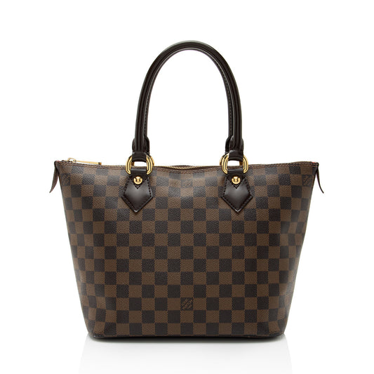 Louis Vuitton Damier Ebene Saleya PM Tote -  (SHF-0nBi6m)