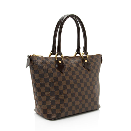 Louis Vuitton Damier Ebene Saleya PM Tote -  (SHF-0nBi6m)