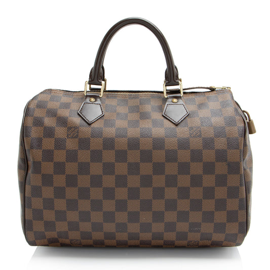 Louis Vuitton Damier Ebene Speedy 30 Satchel