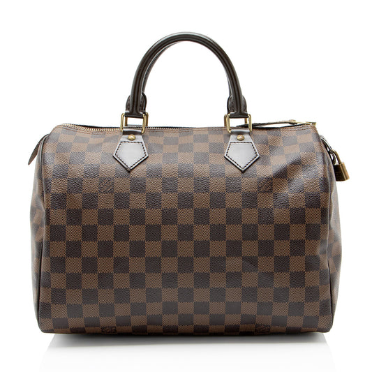 Louis Vuitton Damier Ebene Speedy 30 Satchel