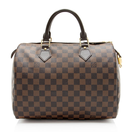 Louis Vuitton Damier Ebene Speedy 30 Satchel