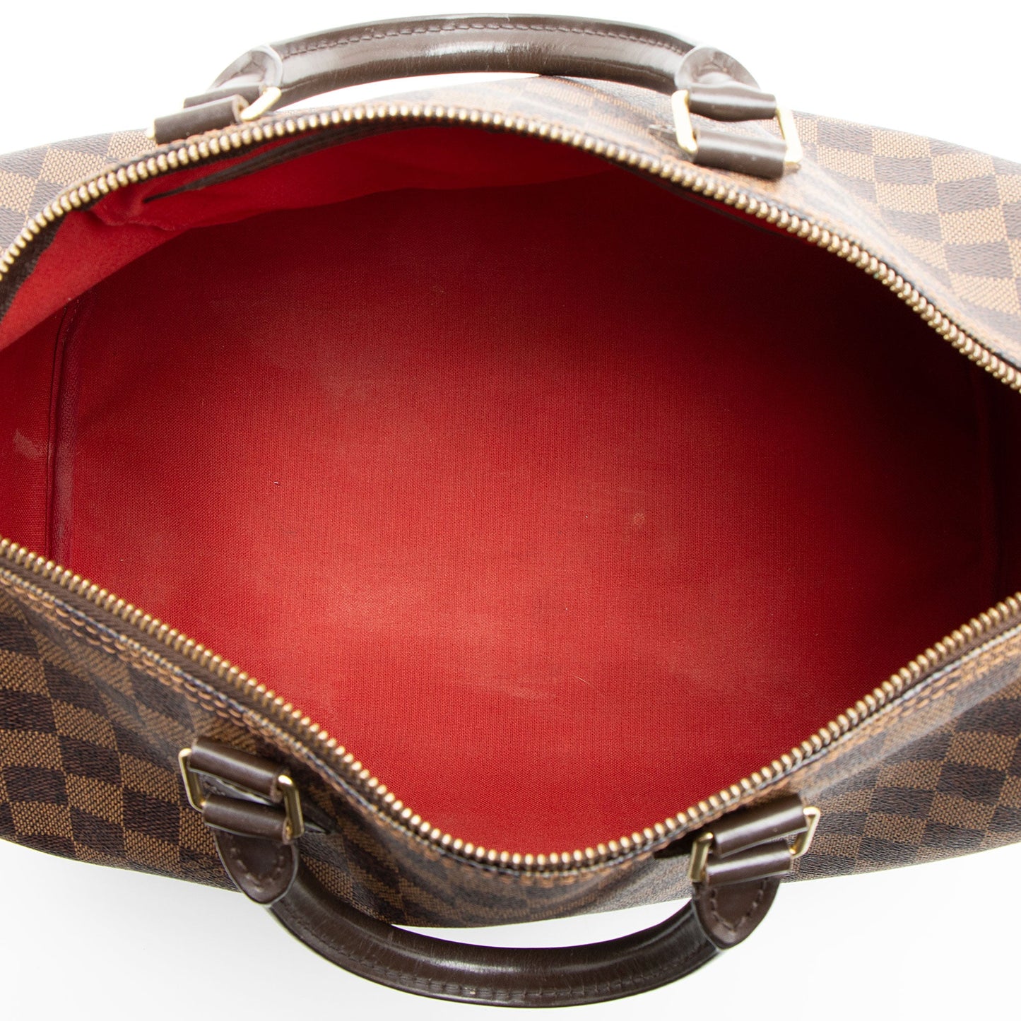 Louis Vuitton Damier Ebene Speedy 35 Satchel (SHF-8RRCj1)