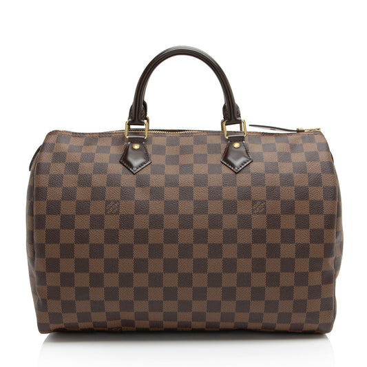 Louis Vuitton Damier Ebene Speedy 35 Satchel