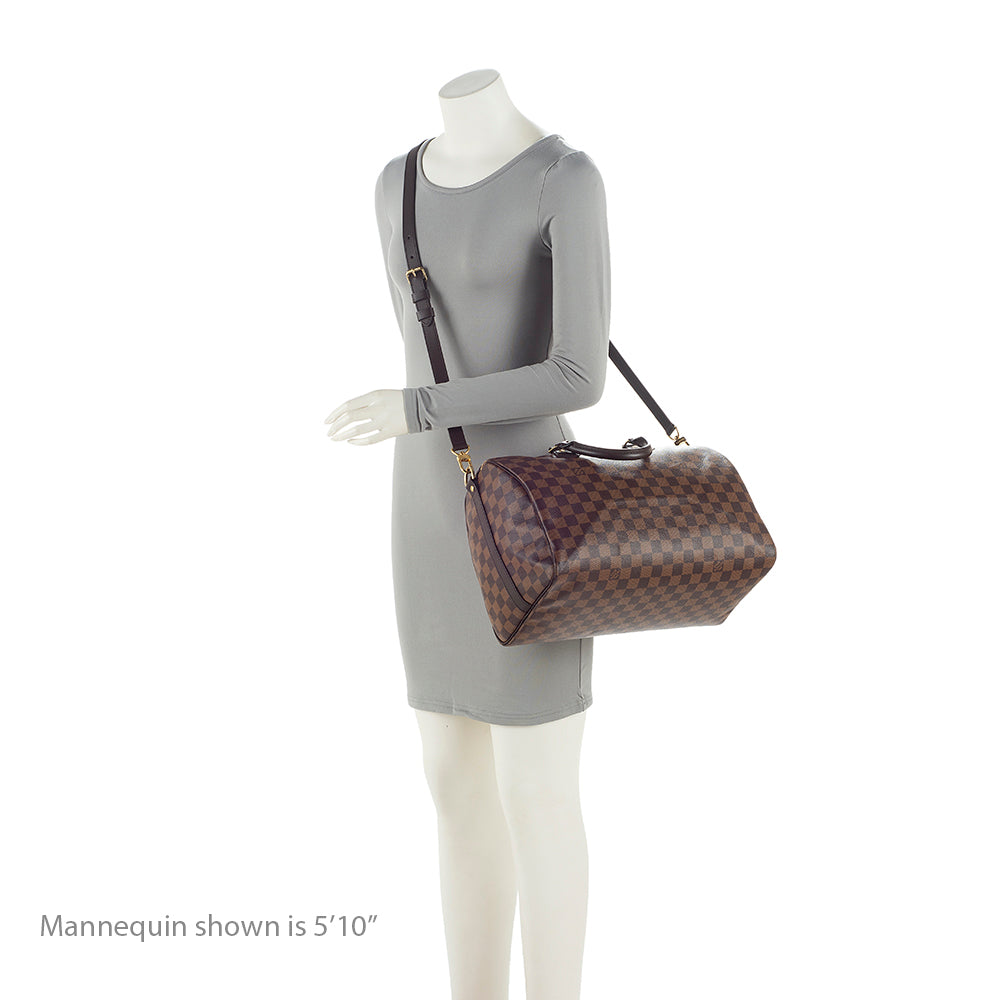 Louis Vuitton Damier Ebene Speedy Bandouliere 35 Satchel (SHF-bZa26R)