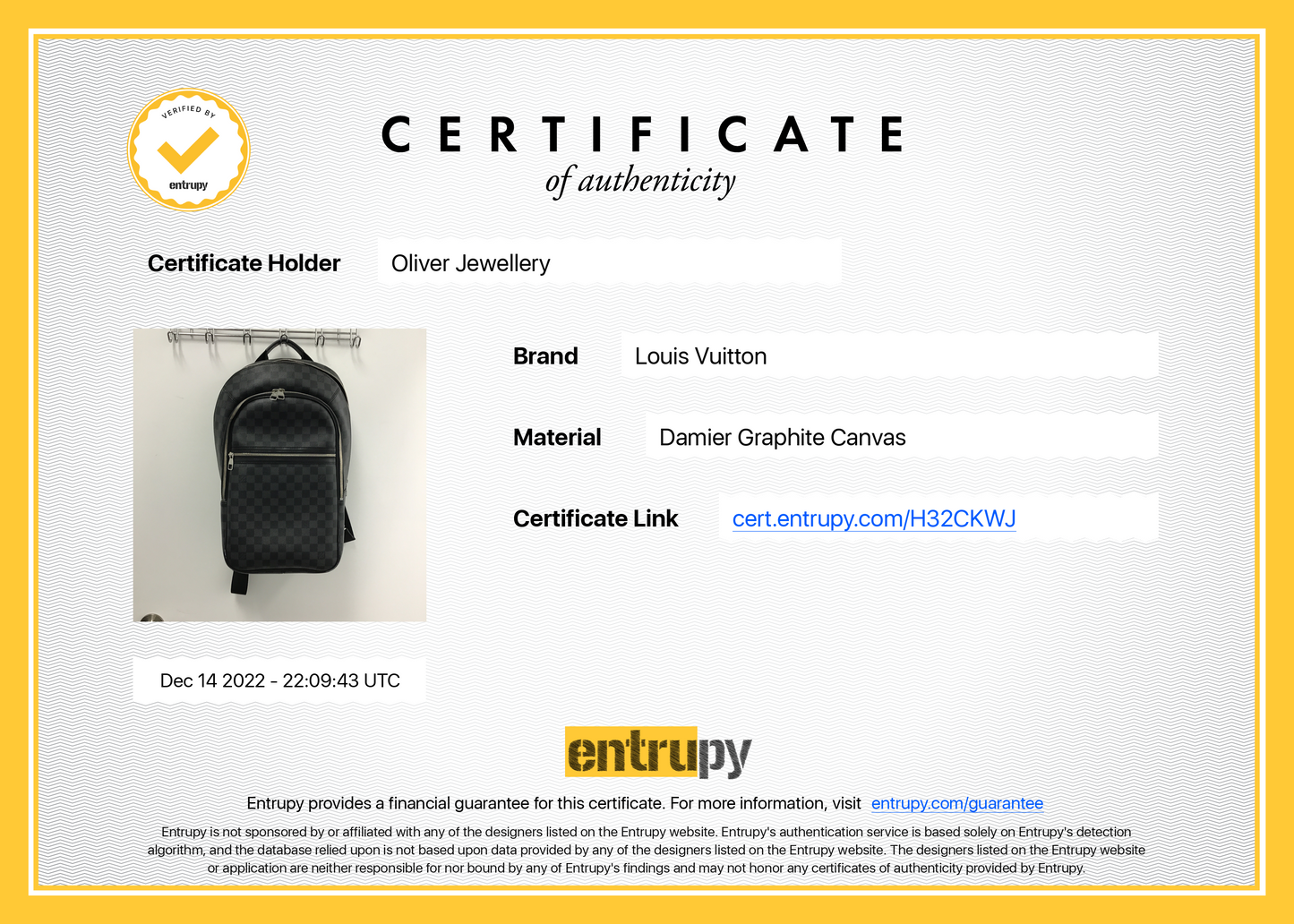 Louis Vuitton Damier Graphite Michael Backpack