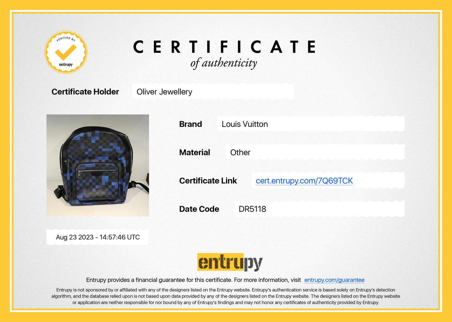 Louis Vuitton Damier Graphite Pixel Josh Backpack
