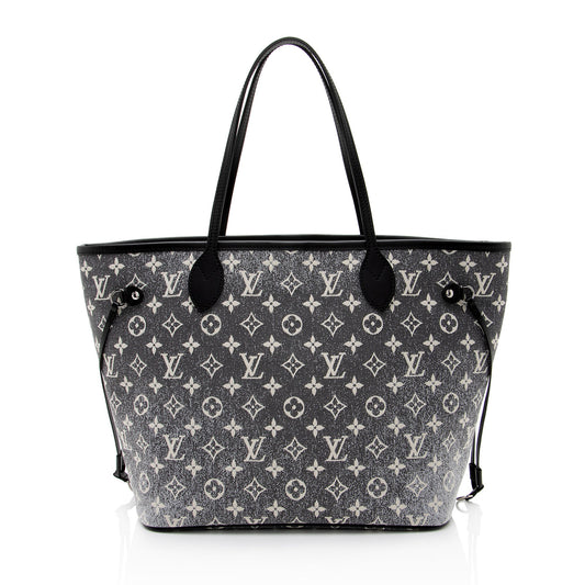 Louis Vuitton Denim Monogram Neverfull MM Tote