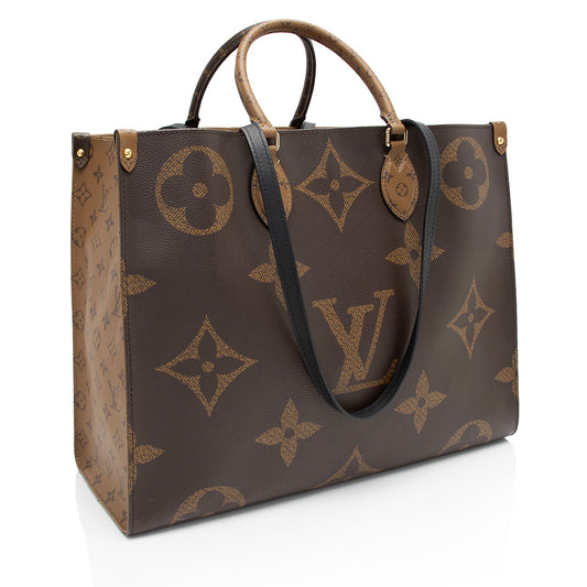 Louis Vuitton Giant Monogram Canvas Onthego GM Tote (SHF-fVBkOy)