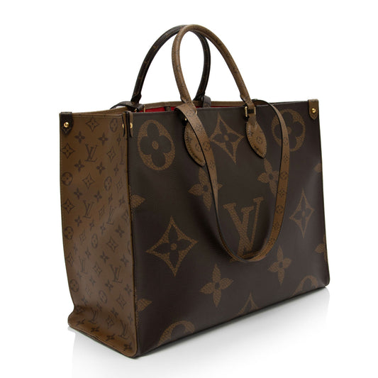 Louis Vuitton Giant Monogram Canvas Onthego GM Tote (SHF-xuduJb)