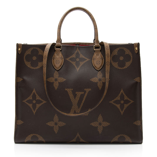 Louis Vuitton Giant Monogram Canvas Onthego GM Tote (SHF-9pZ7RF)