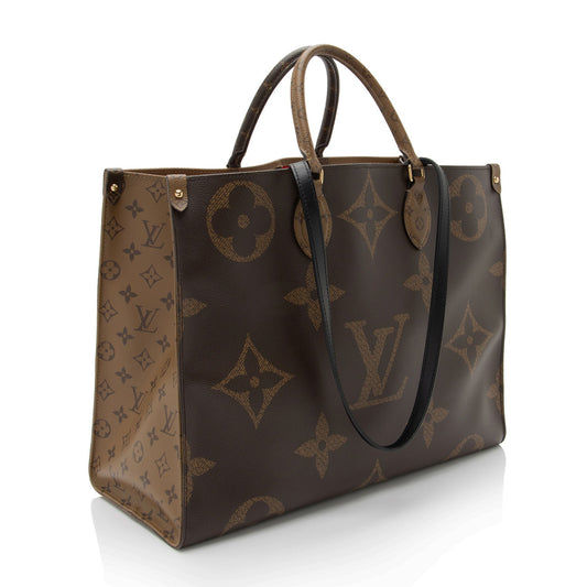 Louis Vuitton Giant Monogram Canvas Onthego GM Tote (SHF-lDNprR)