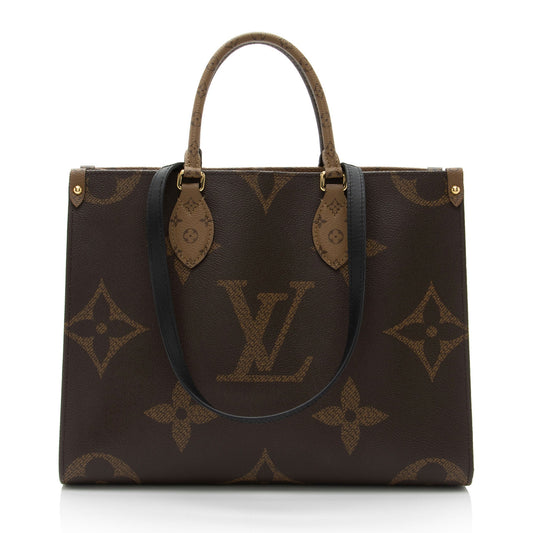 Louis Vuitton Giant Monogram Canvas Onthego MM Tote (SHF-tL87g4)