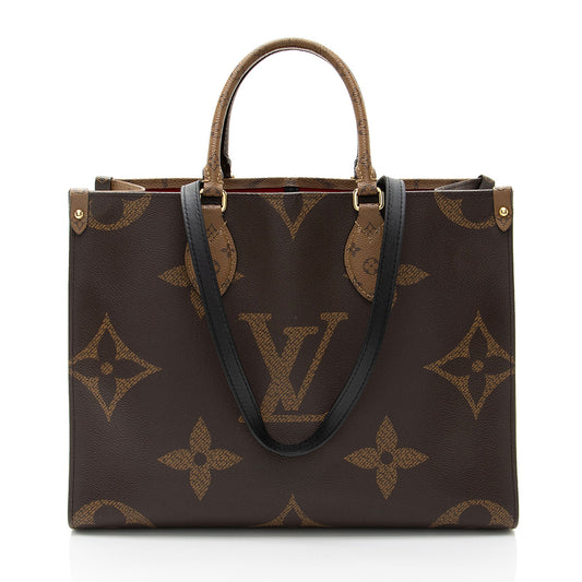 Louis Vuitton Giant Monogram Canvas Onthego MM Tote (SHF-B5VuuY)
