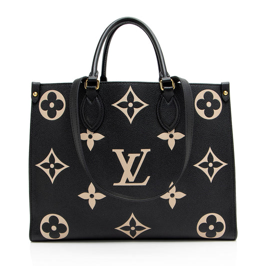 Louis Vuitton Giant Monogram Empreinte Bicolor Onthego MM Tote