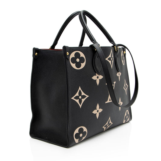 Louis Vuitton Giant Monogram Empreinte Bicolor Onthego MM Tote