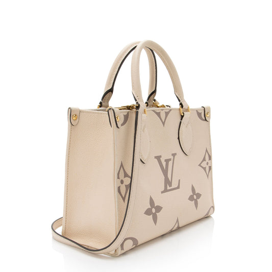 Louis Vuitton Giant Monogram Empreinte Bicolor Onthego PM Tote