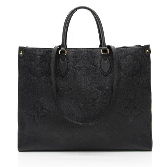 Louis Vuitton Giant Monogram Empreinte Onthego GM Tote (SHF-Lgb7yG)