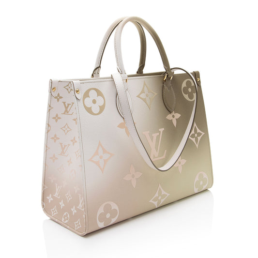 Louis Vuitton Giant Monogram Empreinte Spring In The City Onthego MM Tote (SHF-yqf1dt)