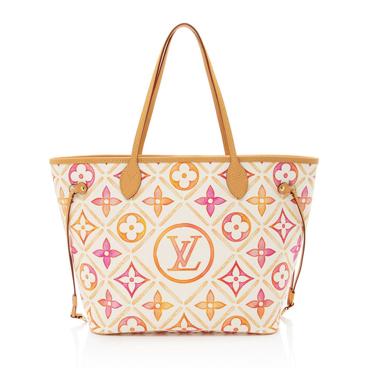 Louis Vuitton Giant Monogram Tiles By The Pool Neverfull MM Tote
