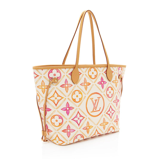 Louis Vuitton Giant Monogram Tiles By The Pool Neverfull MM Tote