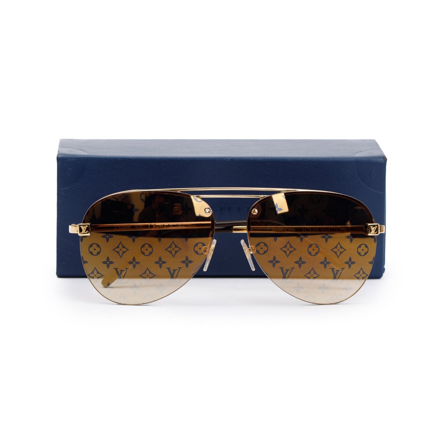 Louis Vuitton Gold Metal Monogram Clockwise Sunglasses