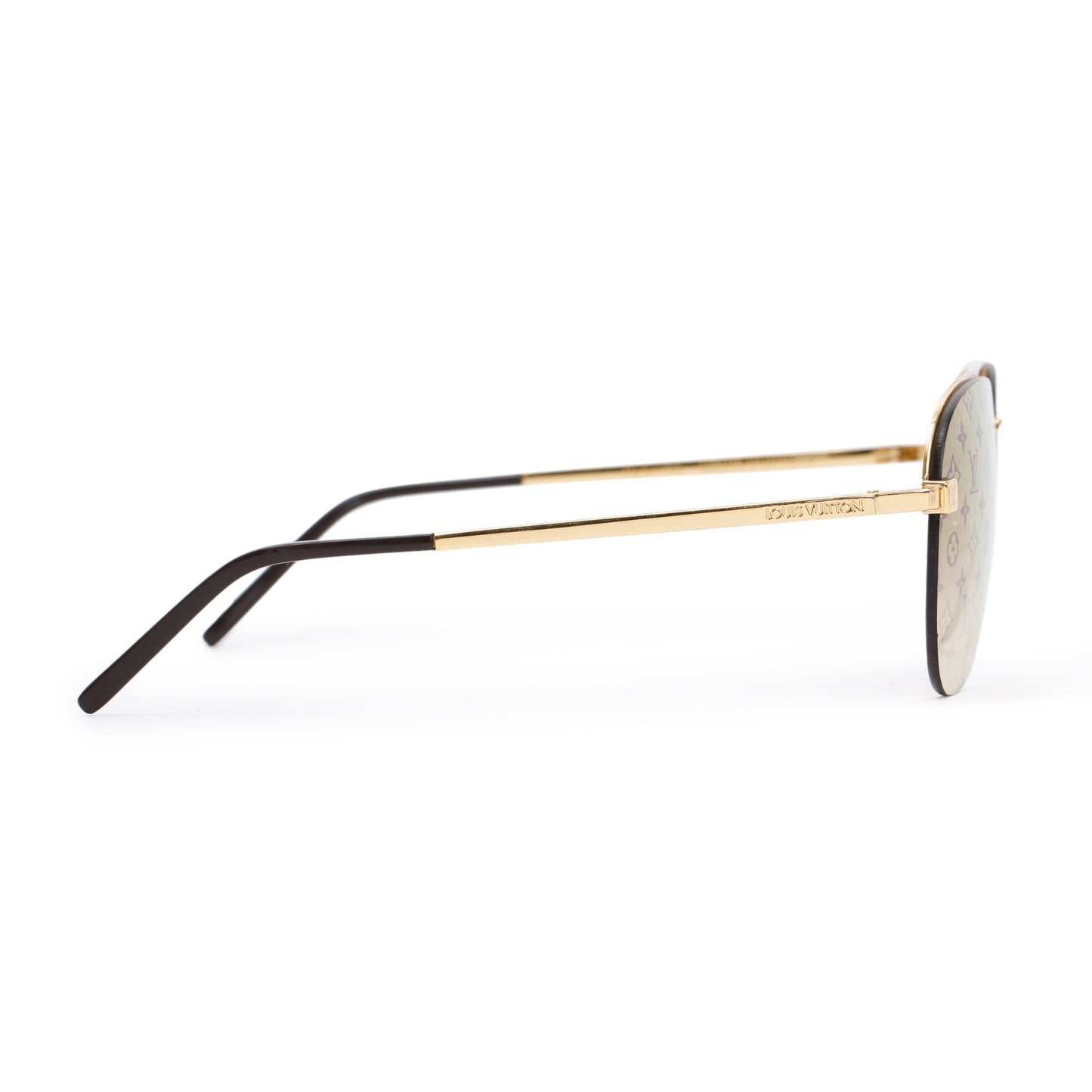 Louis Vuitton Gold Metal Monogram Clockwise Sunglasses