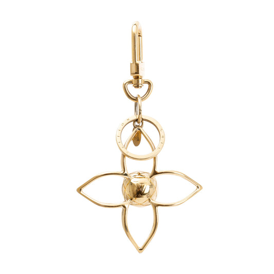 Louis Vuitton Gold Tone Metal LV Sphere Key Holder & Bag Charm