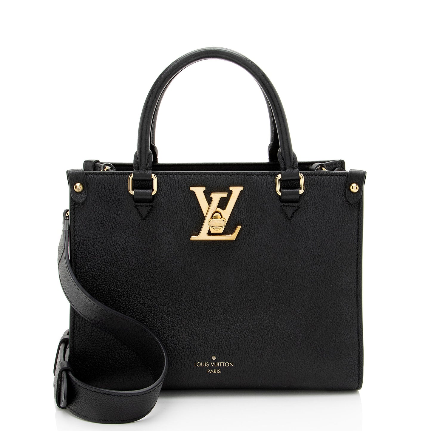 Louis Vuitton Grained Calfskin Lock & Go Tote
