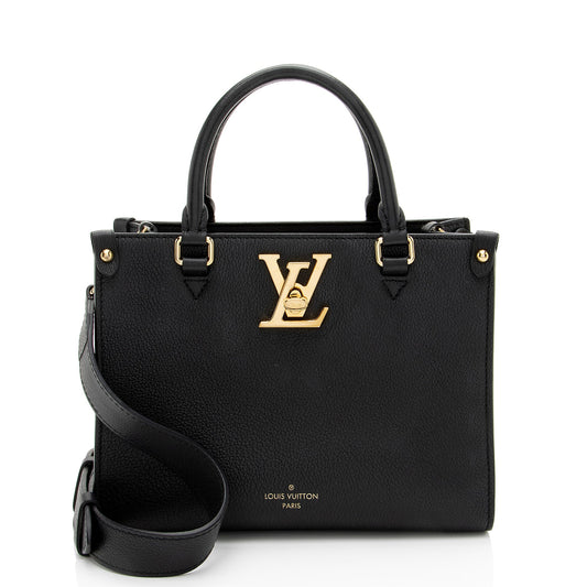 Louis Vuitton Grained Calfskin Lock & Go Tote