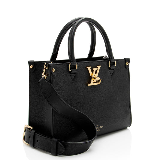 Louis Vuitton Grained Calfskin Lock & Go Tote